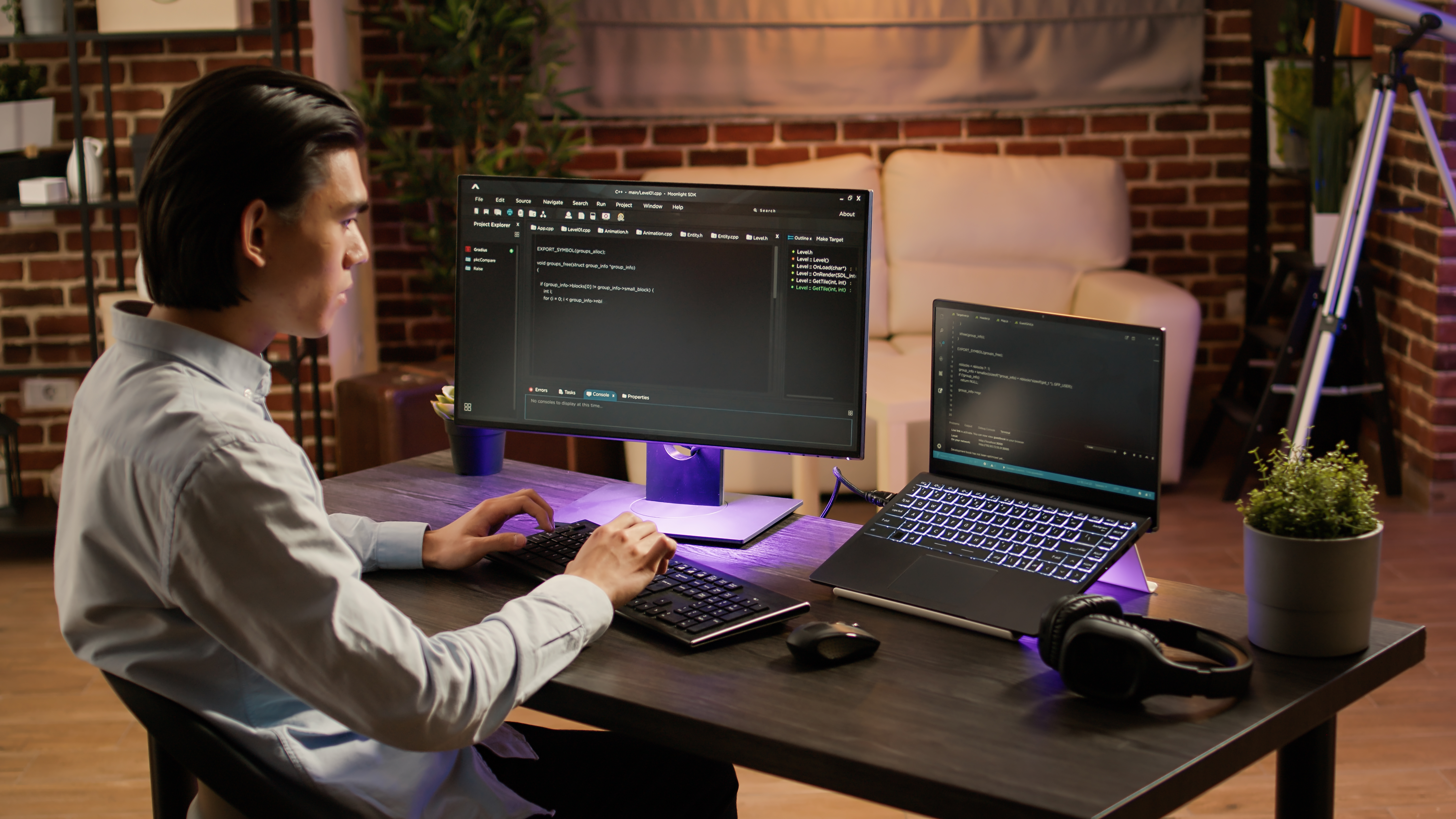 Developer focused on multiple monitors